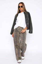 Calça Jeans Leopardo